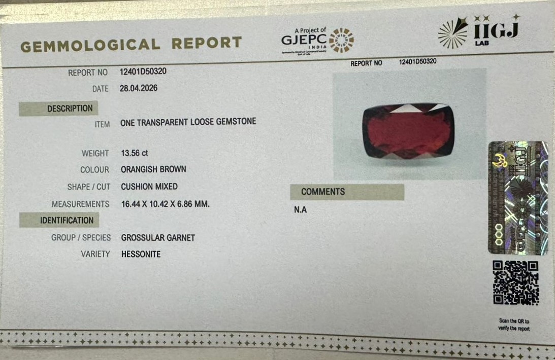 HESSONITE GOMED 13.56 Ct. HESSONITE GOMED 13.56 Ct.