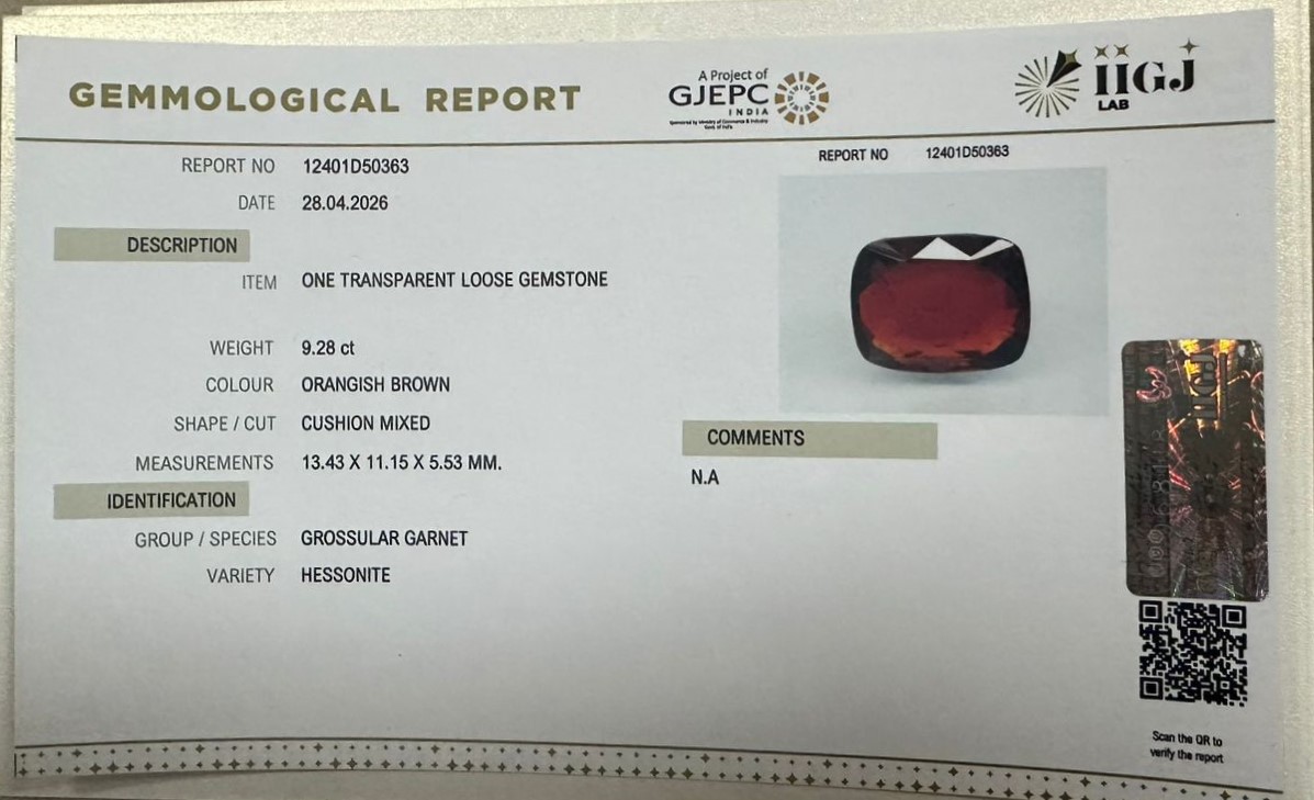 GMDG7423 2 HESSONITE GOMED 9.28 Ct.