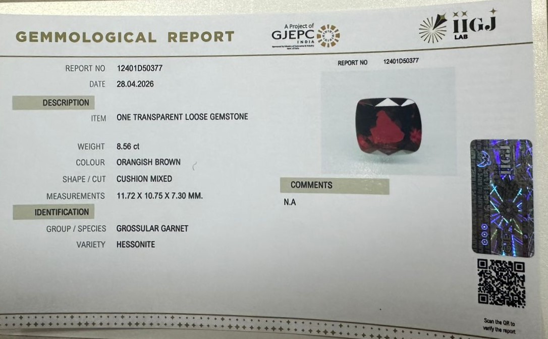 GMDG7429 2 HESSONITE GOMED 8.56 Ct.