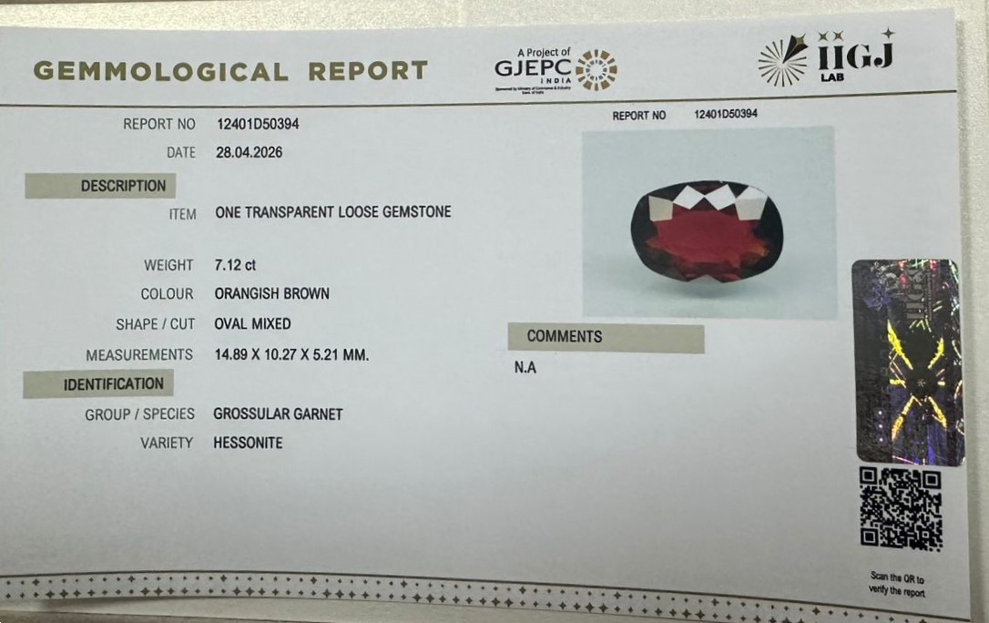 GMDG7433 2 HESSONITE GOMED 7.12 Ct.
