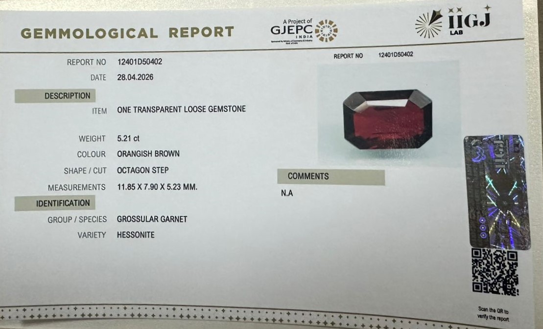 GMDG7435 2 HESSONITE GOMED 5.21 Ct.