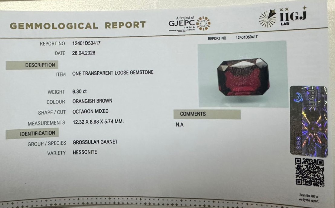 GMDG7438 2 HESSONITE GOMED 6.3 Ct.