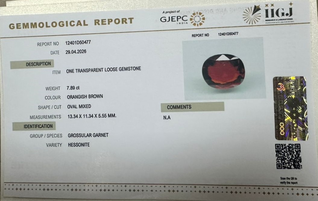 GMDG7449 2 HESSONITE GOMED 7.89 Ct.