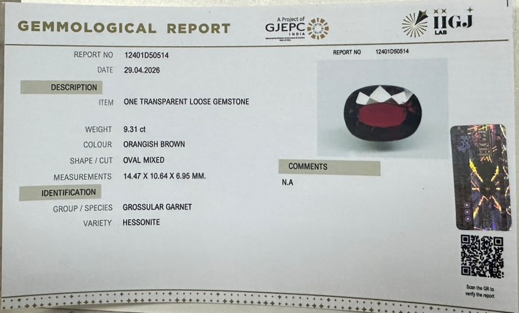 GMDG7455 2 HESSONITE GOMED 9.31 Ct.
