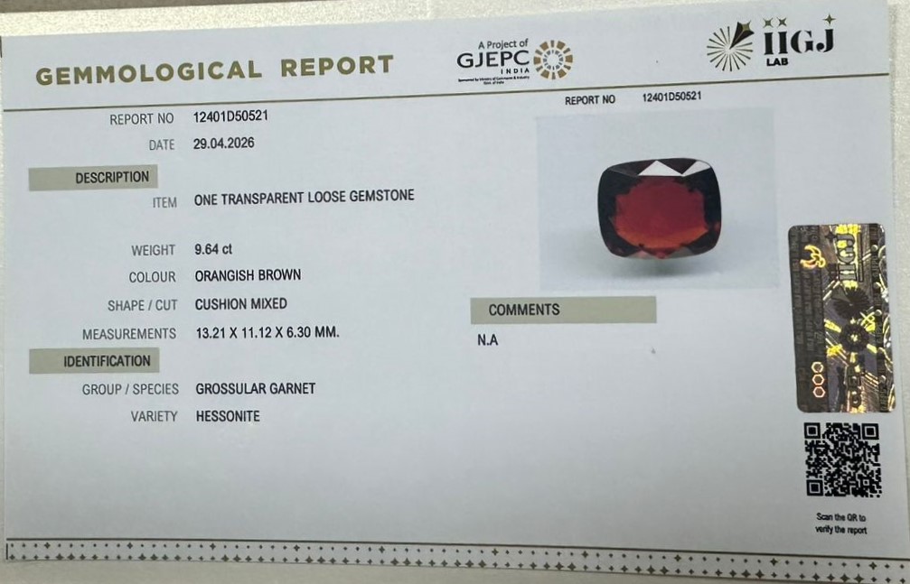GMDG7457 2 HESSONITE GOMED 9.64 Ct.