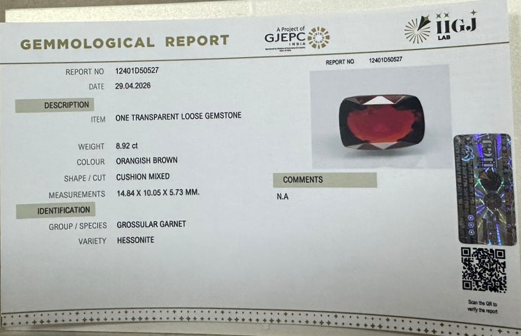 GMDG7458 2 HESSONITE GOMED 8.92 Ct.
