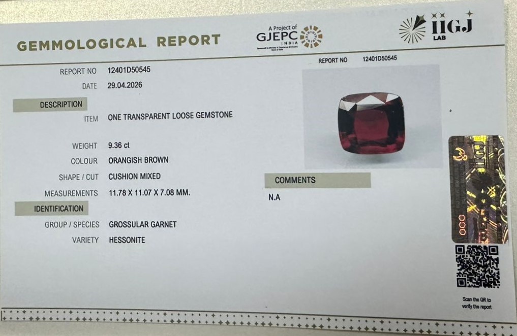 GMDG7460 2 HESSONITE GOMED 9.36 Ct.