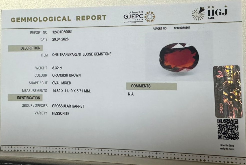GMDG7465 2 HESSONITE GOMED 8.32 Ct.