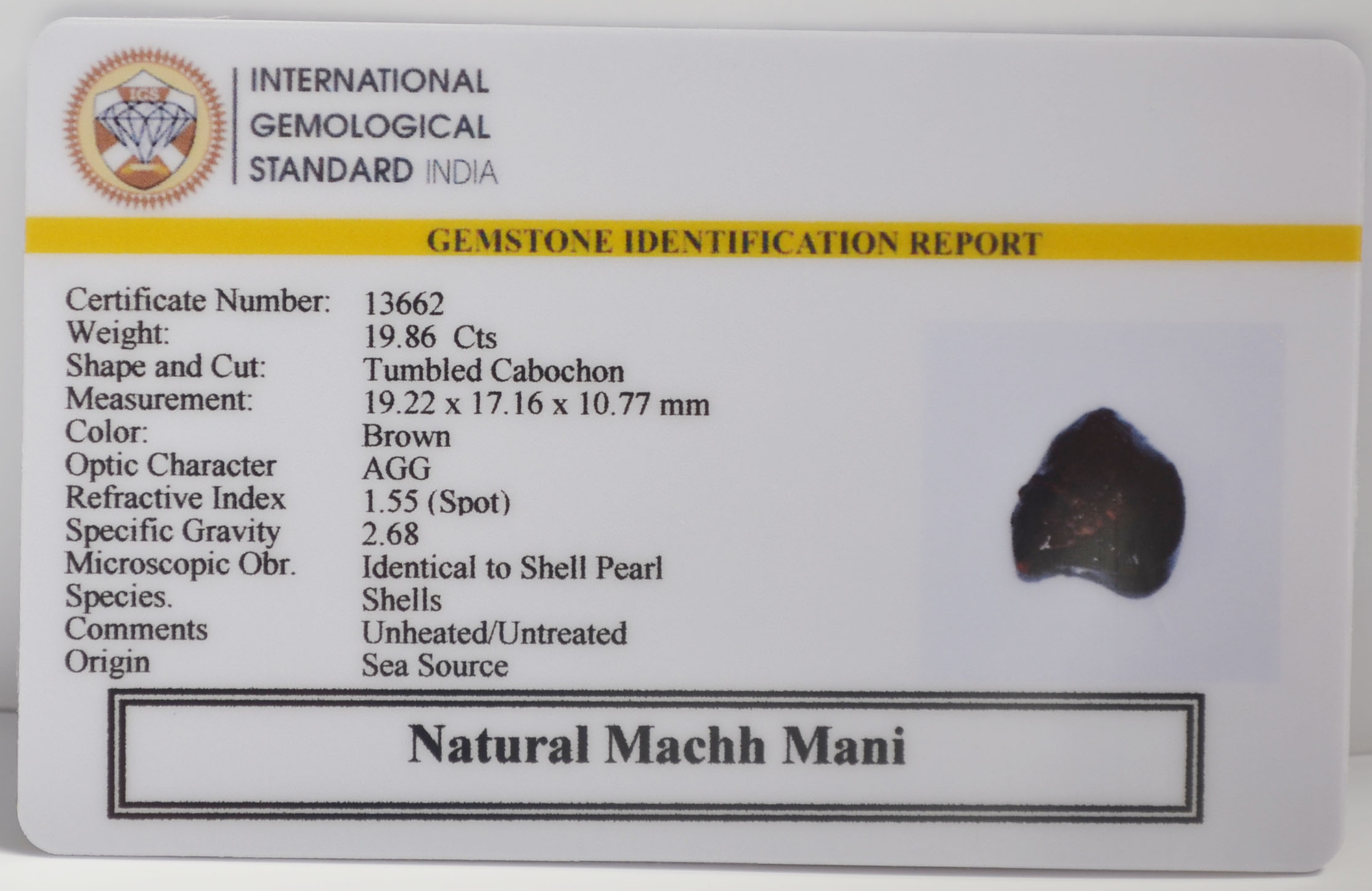 MACHH258K 2 MACHH MANI 19.86 Ct.
