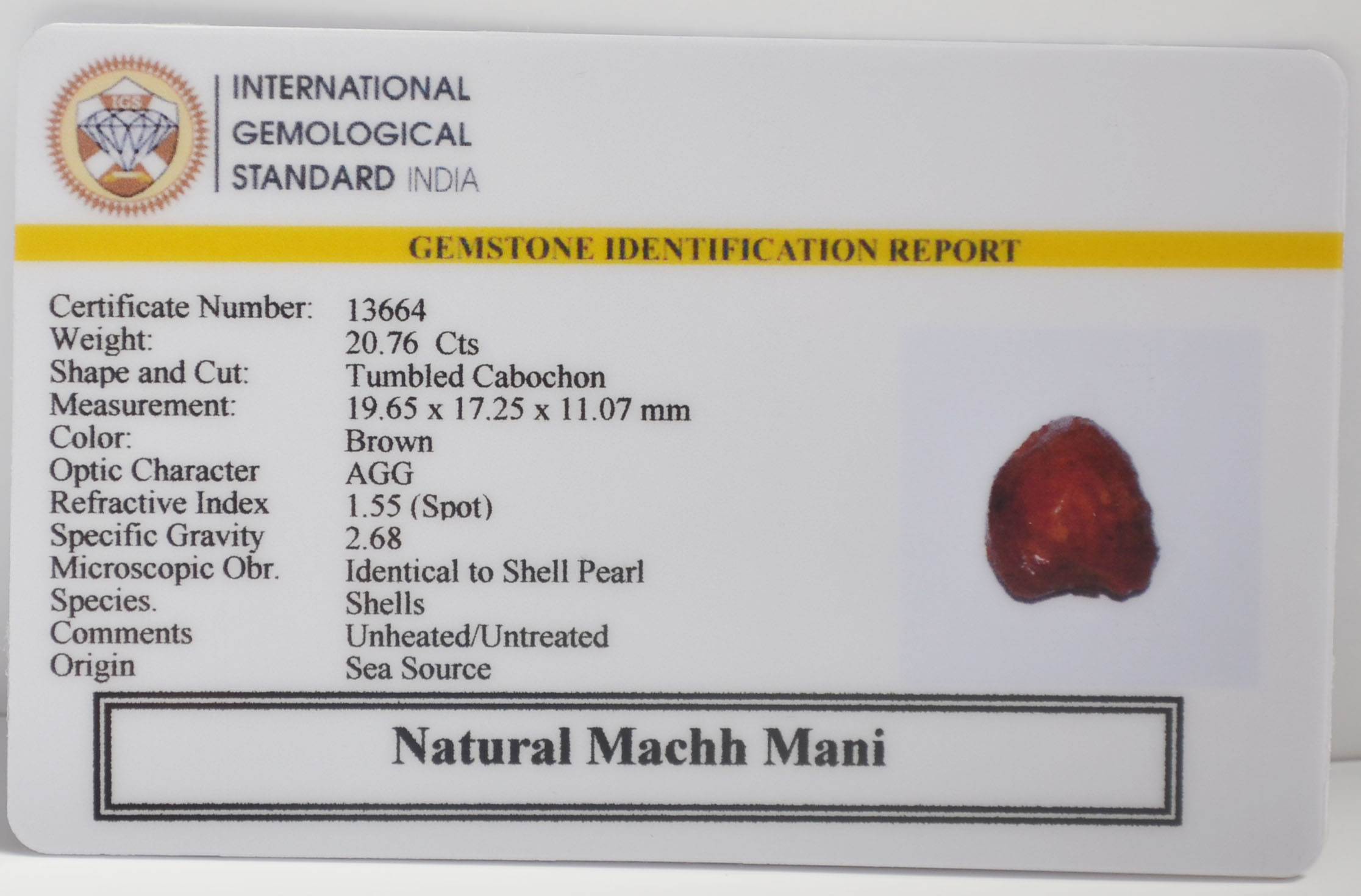 MACHH260K 2 MACHH MANI 20.76 Ct.