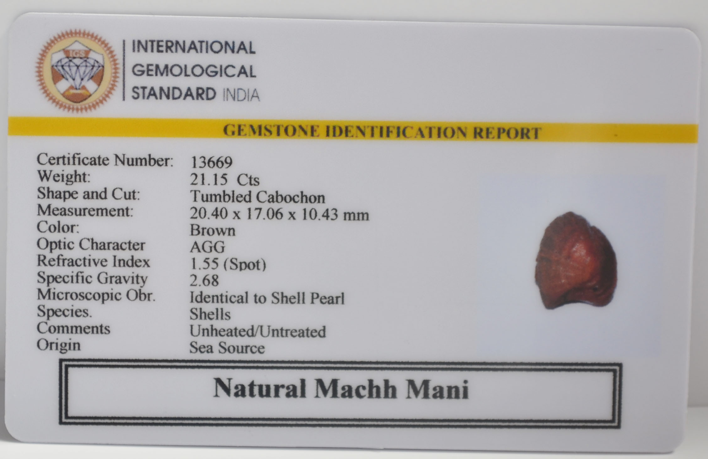MACHH MANI 21.15 Ct. 3 MACHH264K 2 MACHH MANI 21.15 Ct.