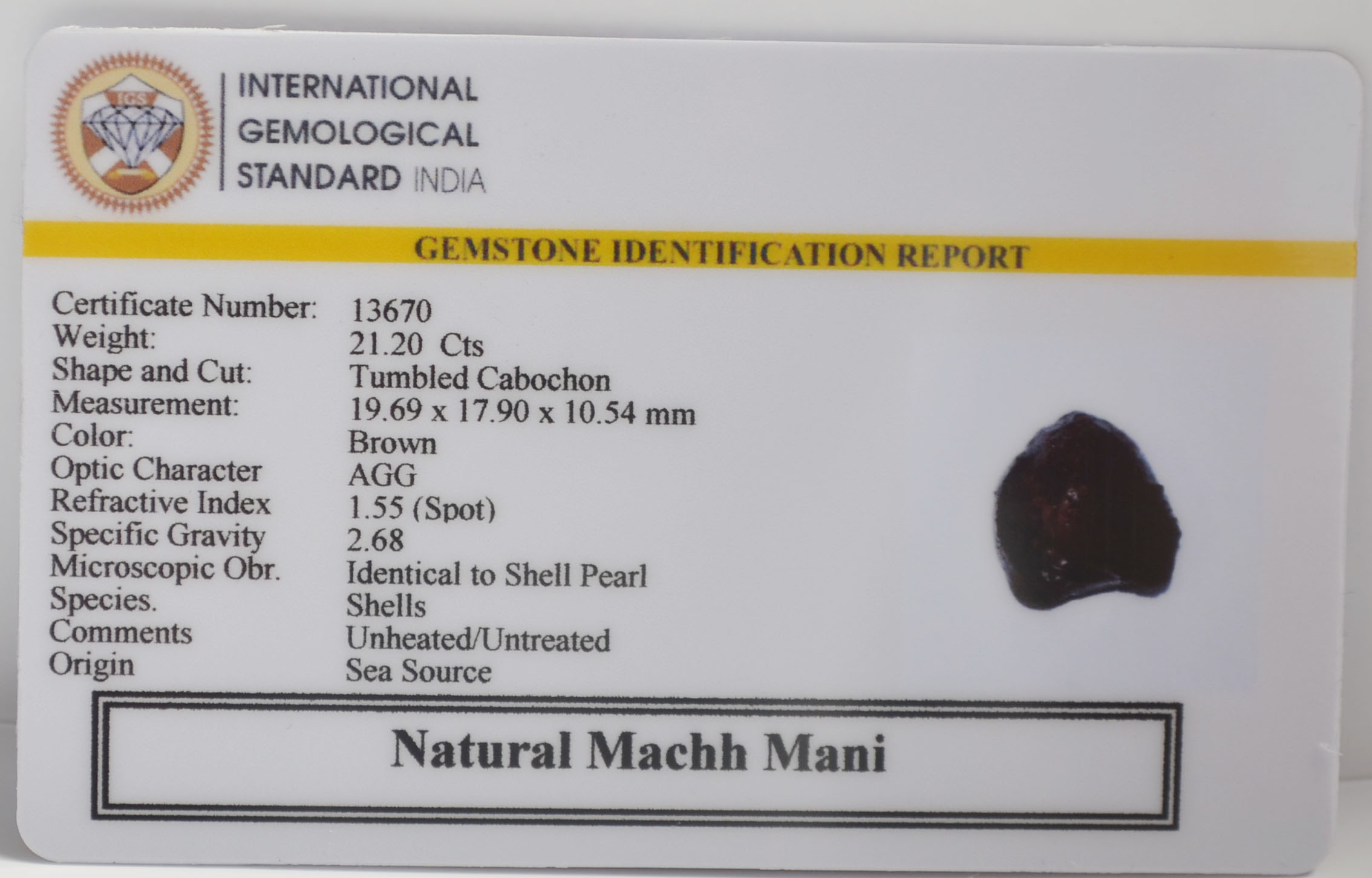 MACHH265K 2 MACHH MANI 21.2 Ct.