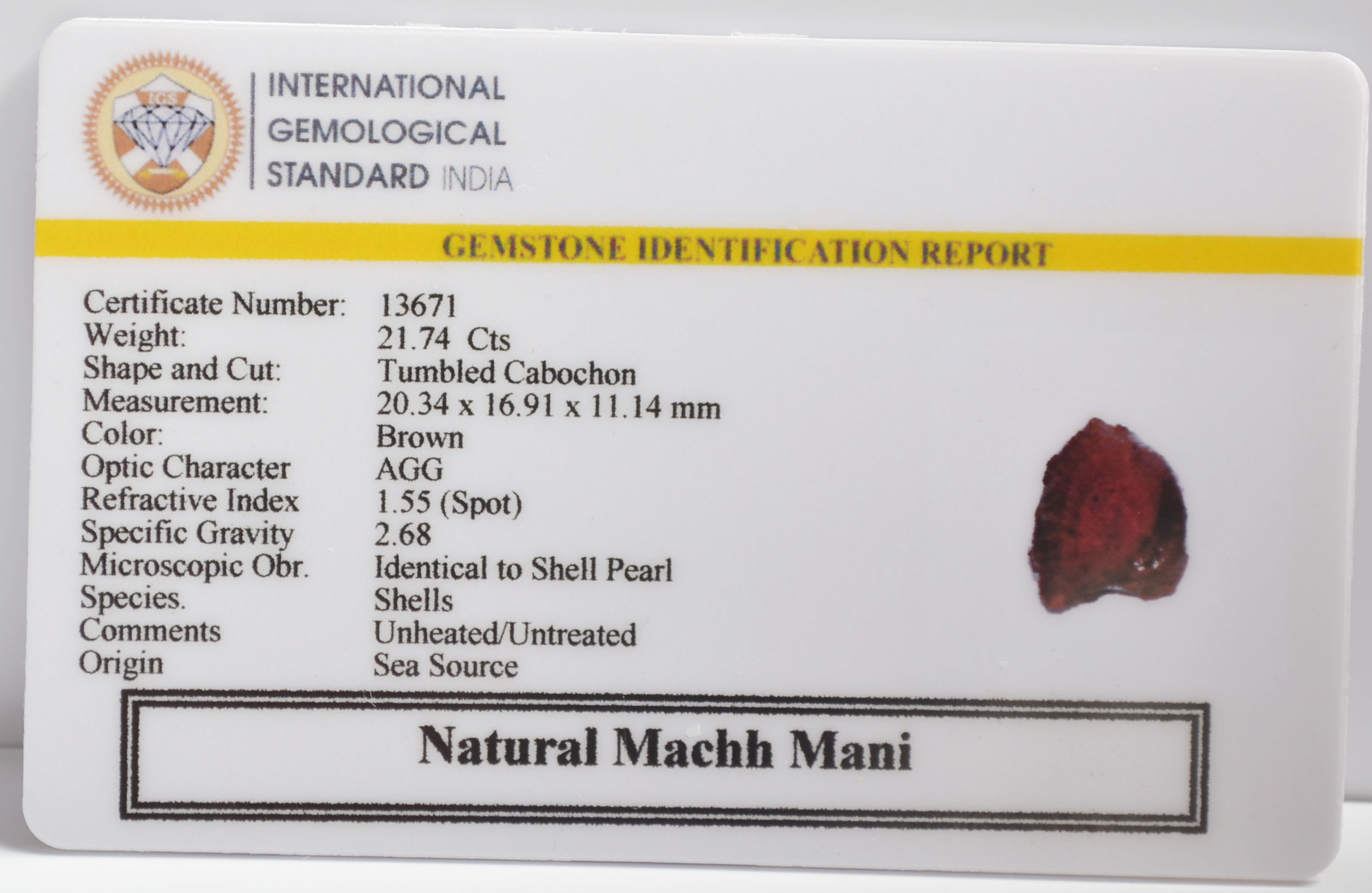 MACHH MANI 21.74 Ct. 3 MACHH266K 2 MACHH MANI 21.74 Ct.