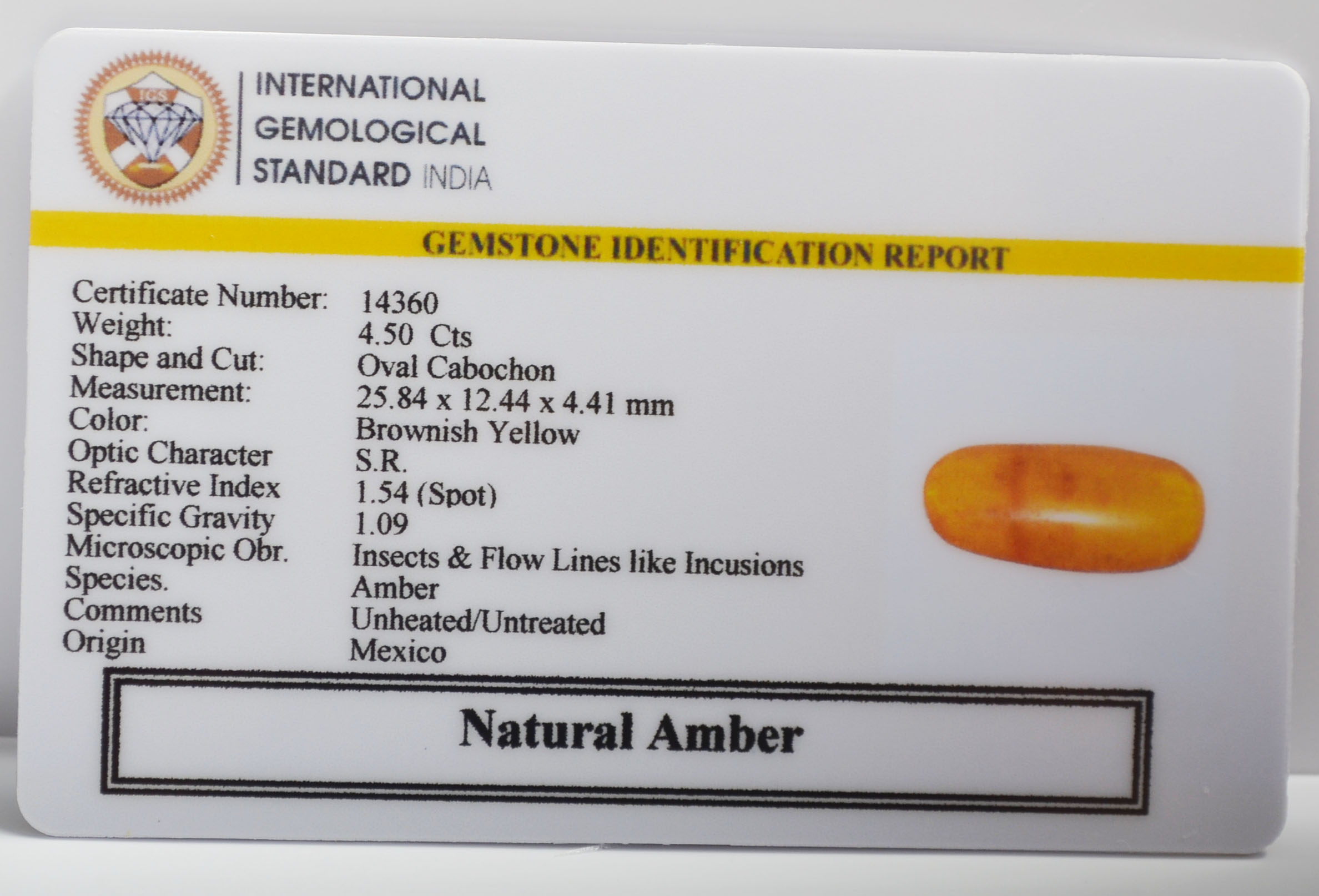 AMBER 4.5 Ct. 3 NA39 2 AMBER 4.5 Ct.