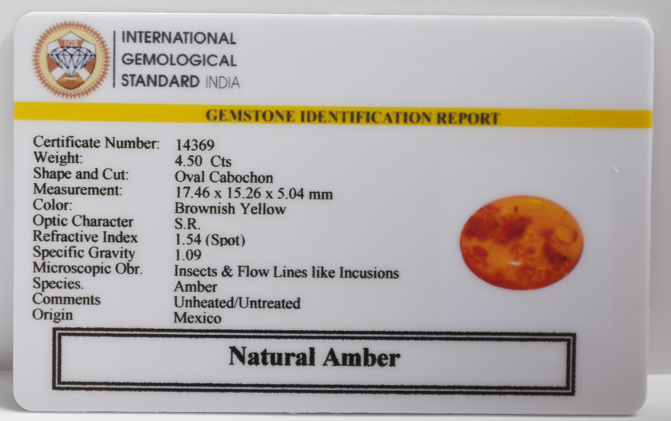 NA55 2 AMBER 4.5 Ct.
