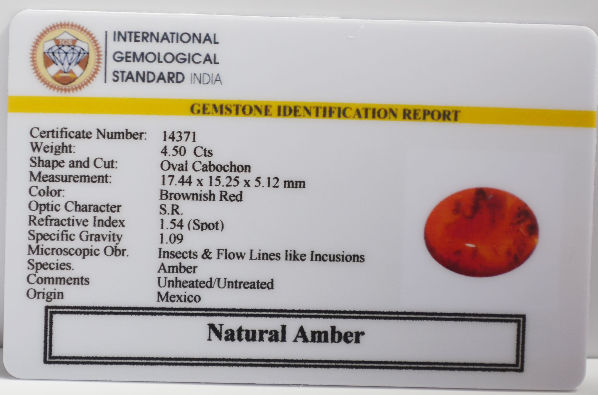NA60 2 AMBER 4.5 Ct.