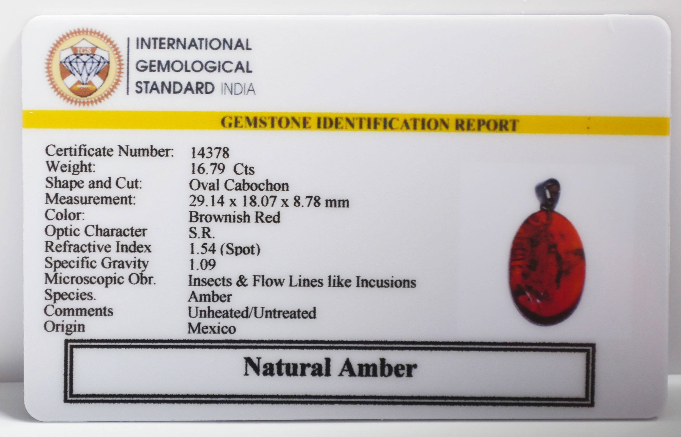 NA73 2 AMBER 16.79 Ct.
