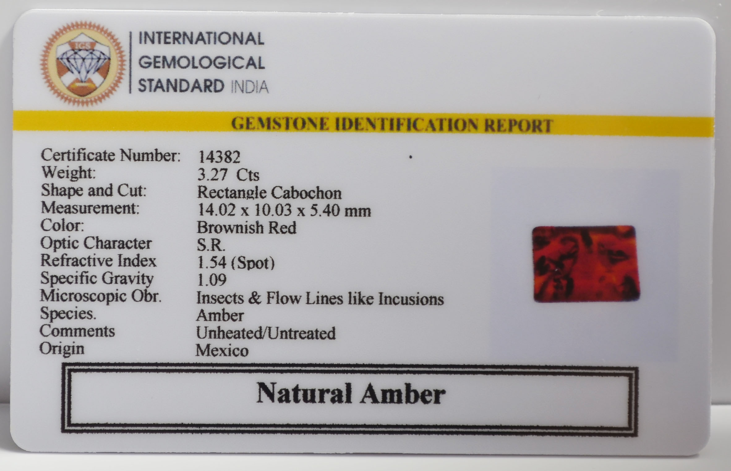 NA81 2 AMBER 3.27 Ct.