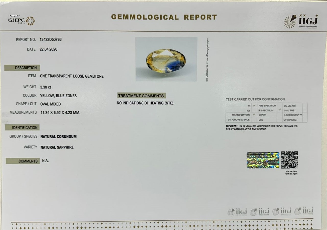 NSP41934 2 NATURAL SAPPHIRE 3.38 Ct.