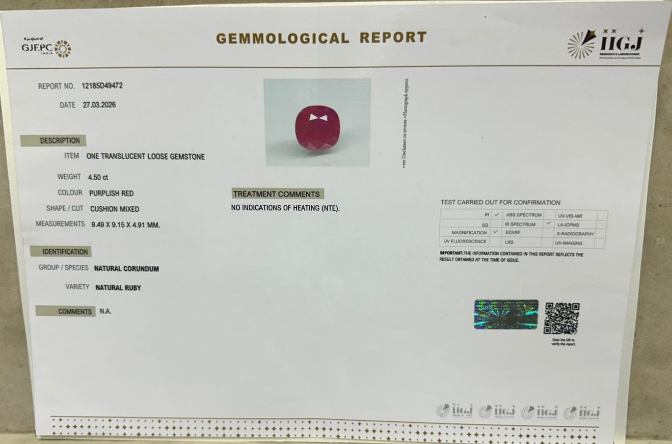 RUB8715 2 RUBY 4.5 Ct.