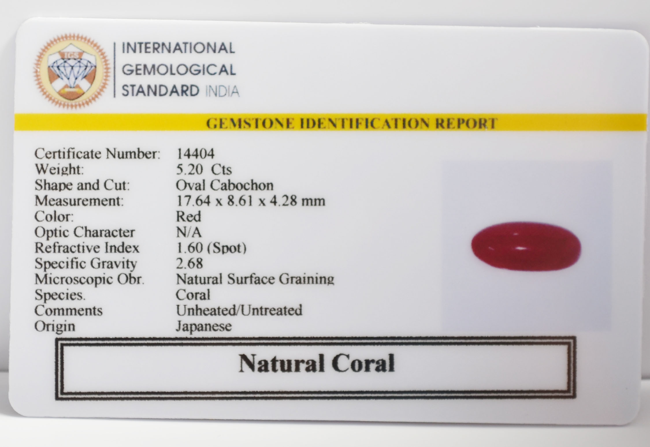 CRL6319G 2 CORAL 5.2 Ct.