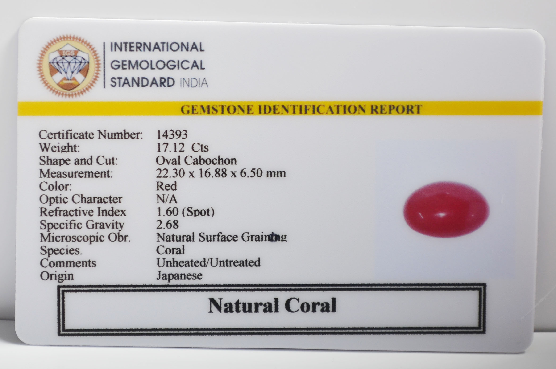 CORAL 17.12 Ct. 3 CRL6430K 2 CORAL 17.12 Ct.