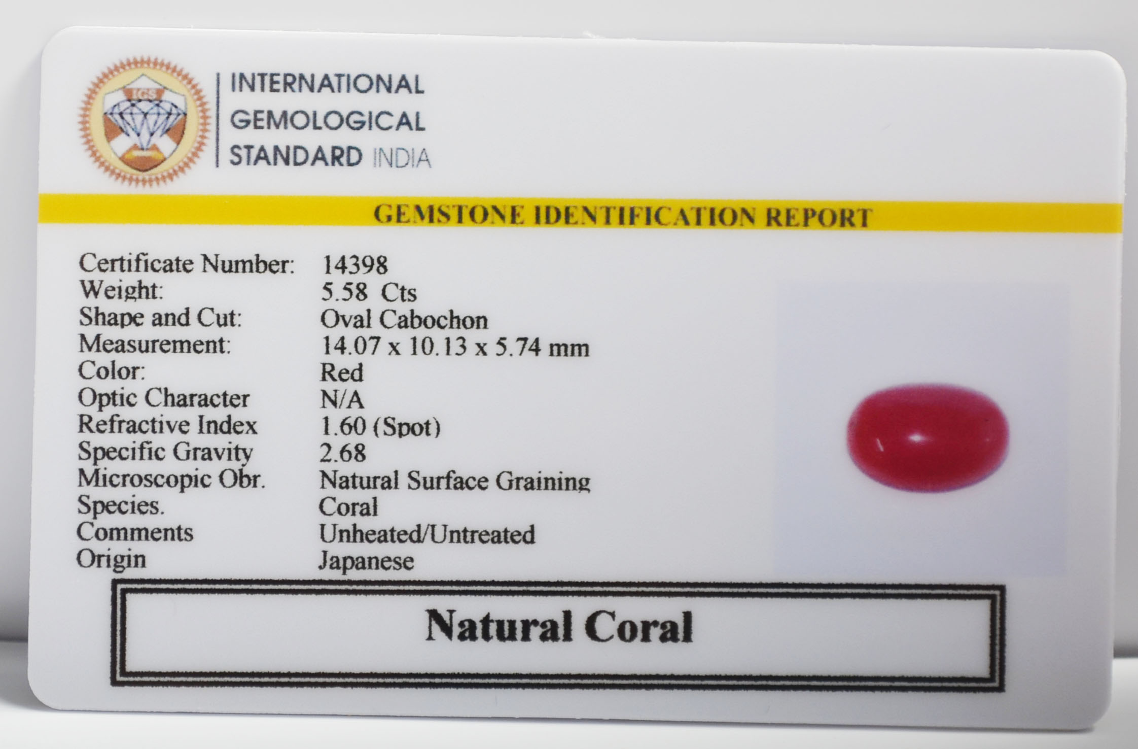 CRL6435K 2 CORAL 5.58 Ct.