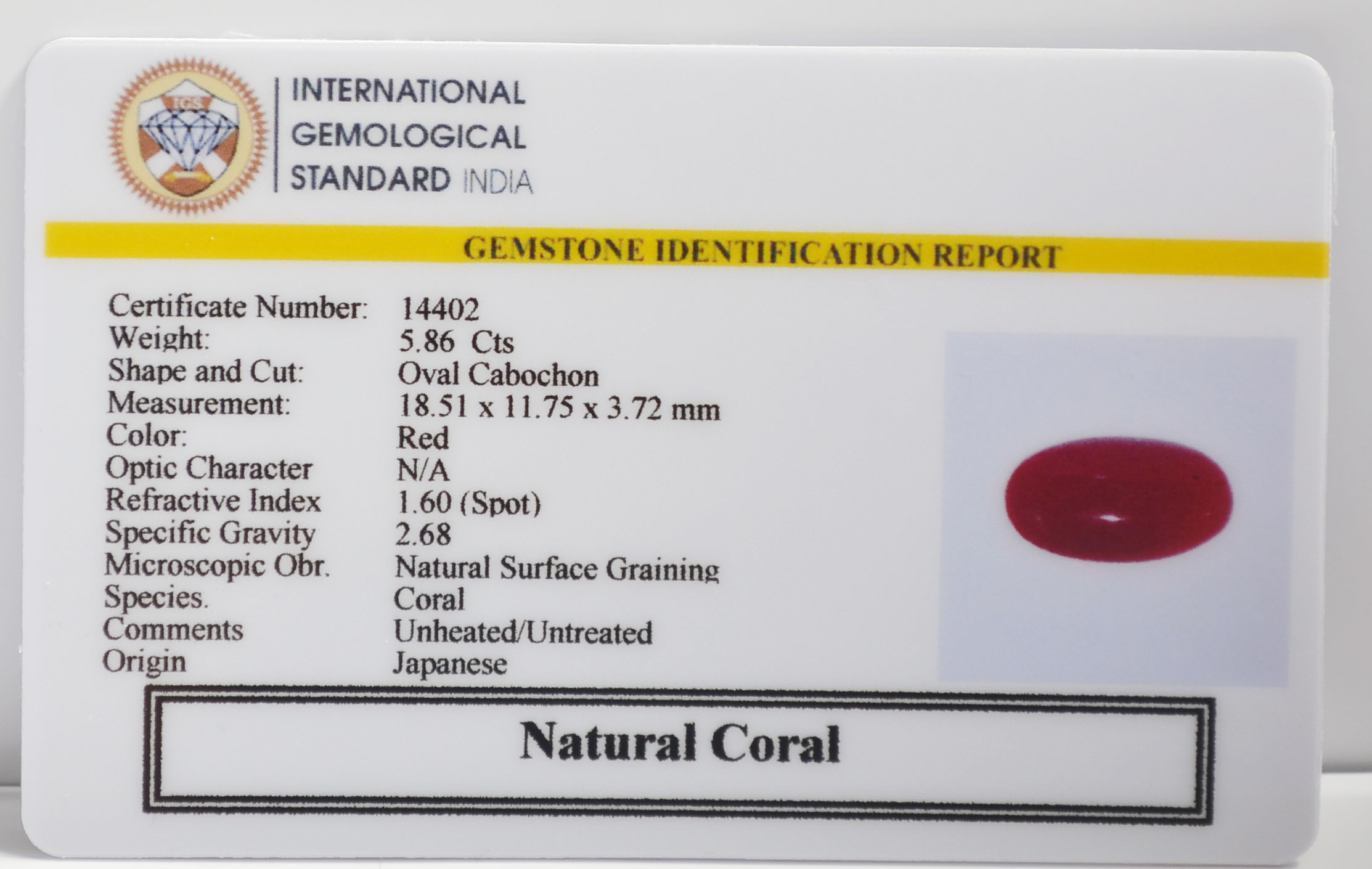 CRL6439K 2 CORAL 5.86 Ct.