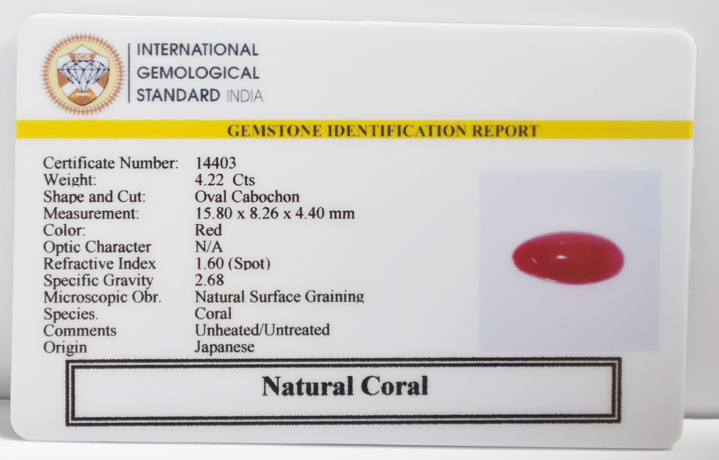 CORAL 4.22 Ct. 3 CRL6440K 2 CORAL 4.22 Ct.