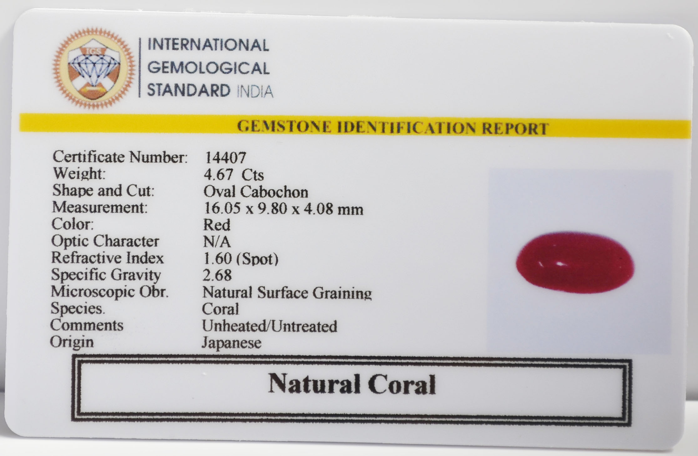 CRL6443K 2 CORAL 4.67 Ct.