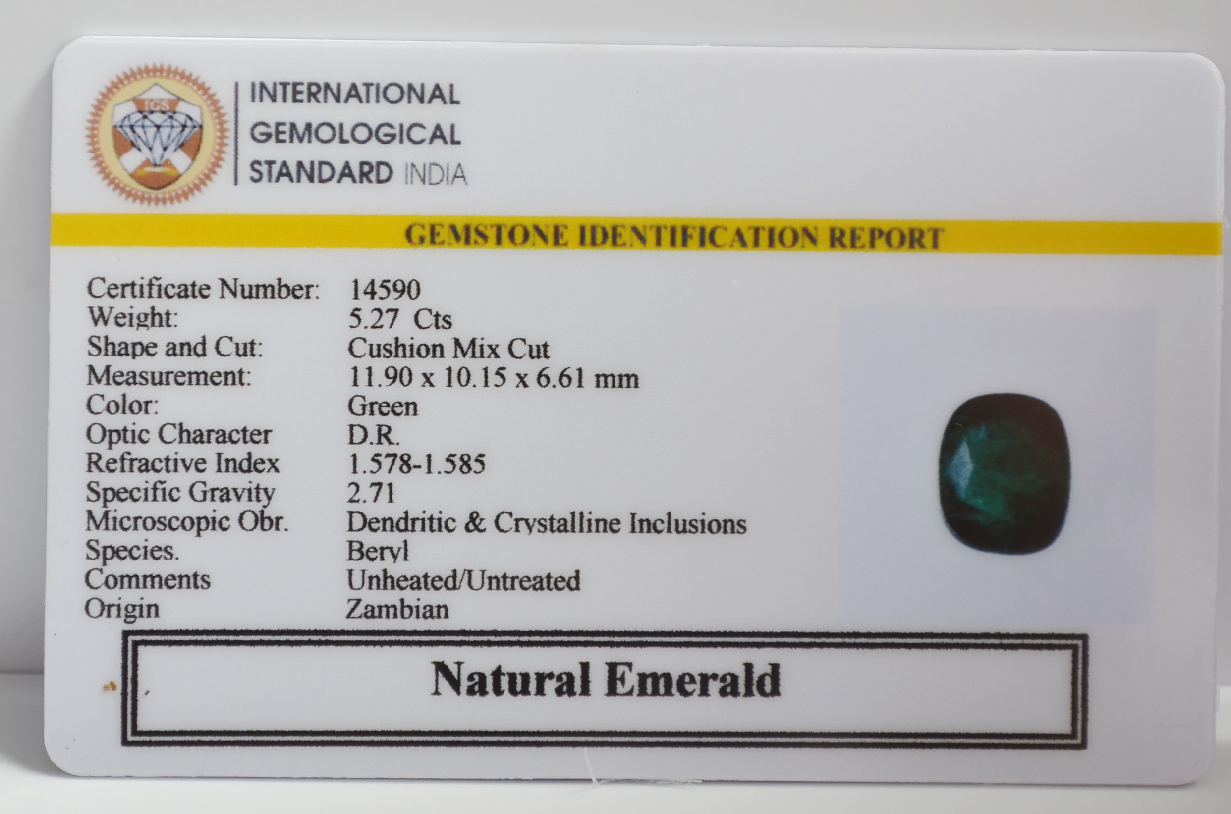 EMR22765G 2 EMERALD 5.27 Ct.