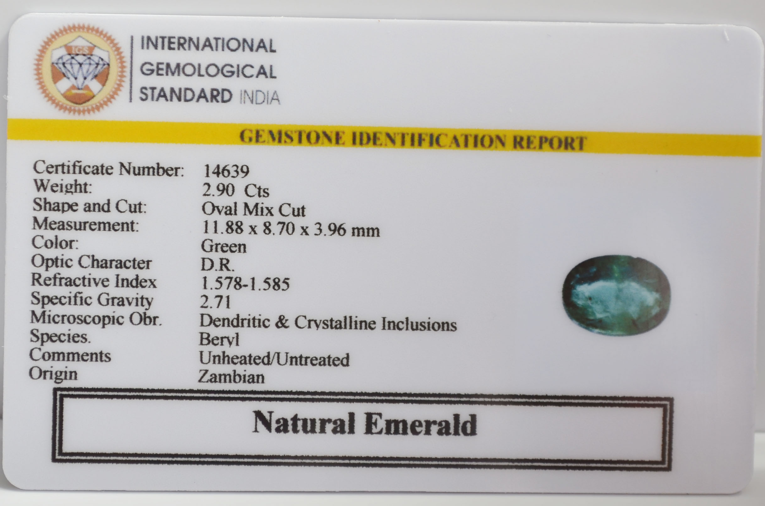 EMR22775G 2 EMERALD 2.9 Ct.