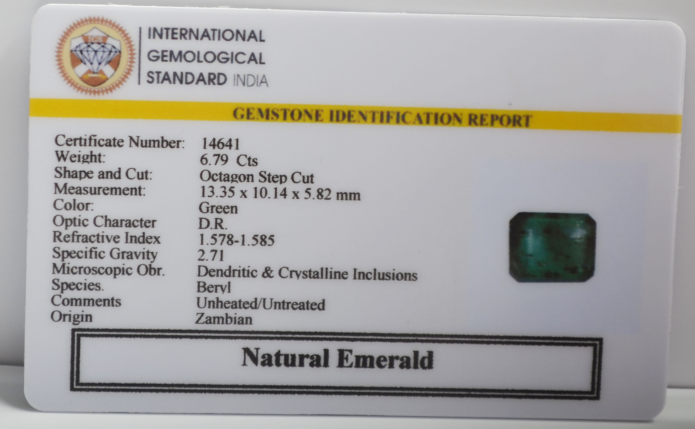 EMR22777G 2 EMERALD 6.79 Ct.