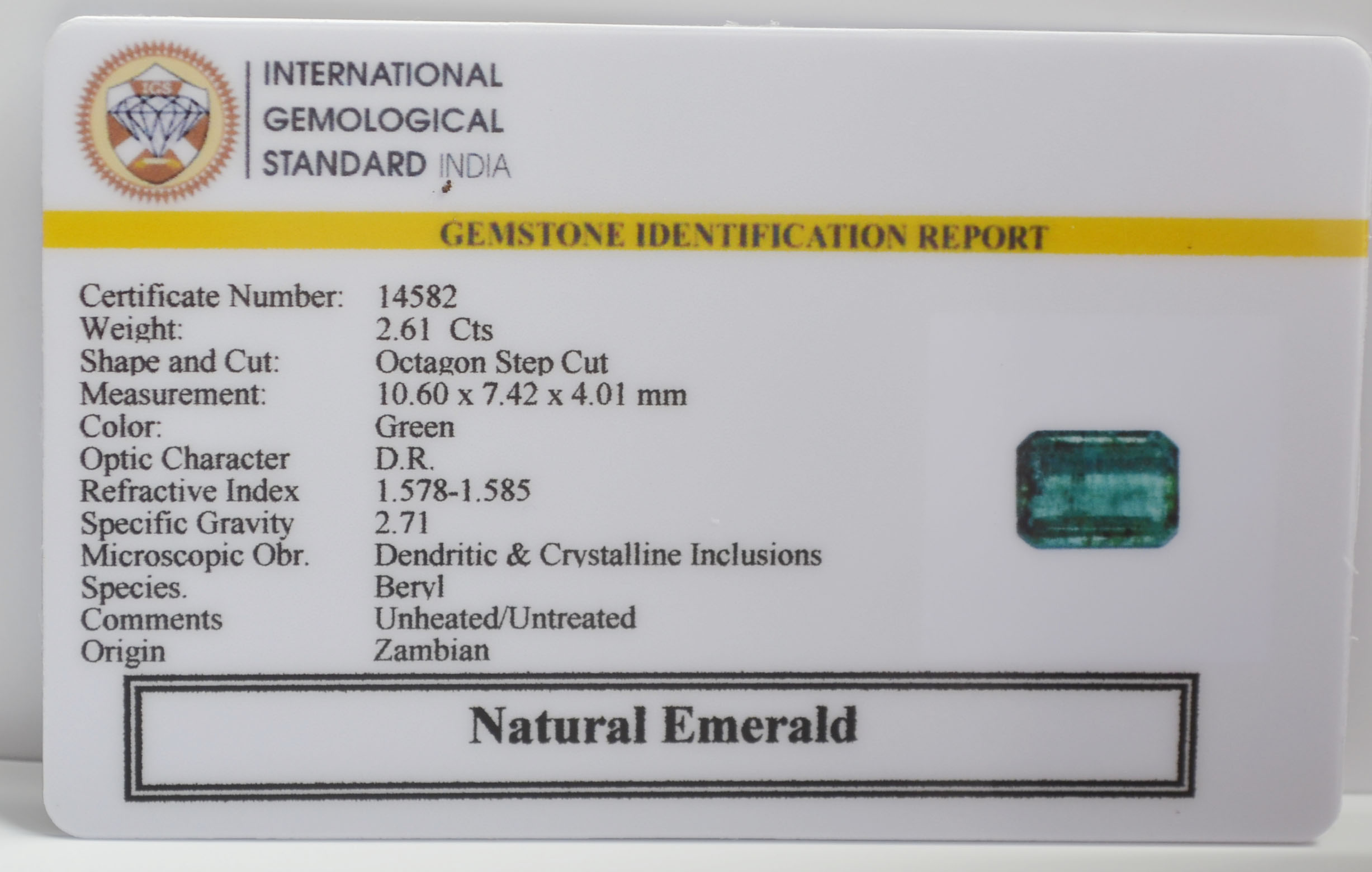 EMR23434K 2 EMERALD 2.61 Ct.