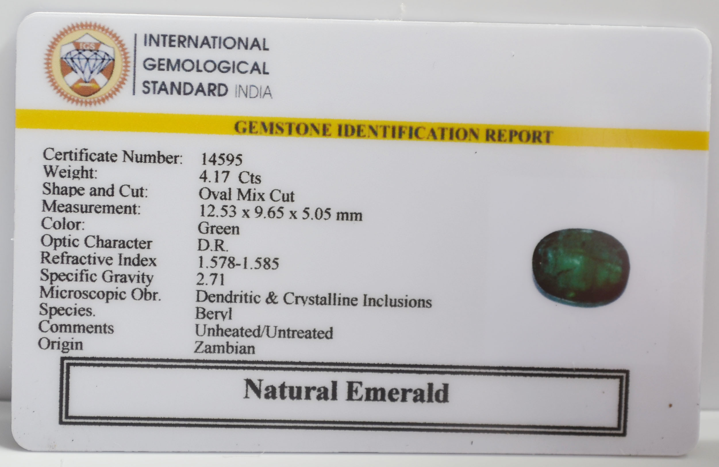 EMR23444K 2 EMERALD 4.17 Ct.