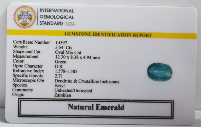 EMERALD 3.54 Ct.