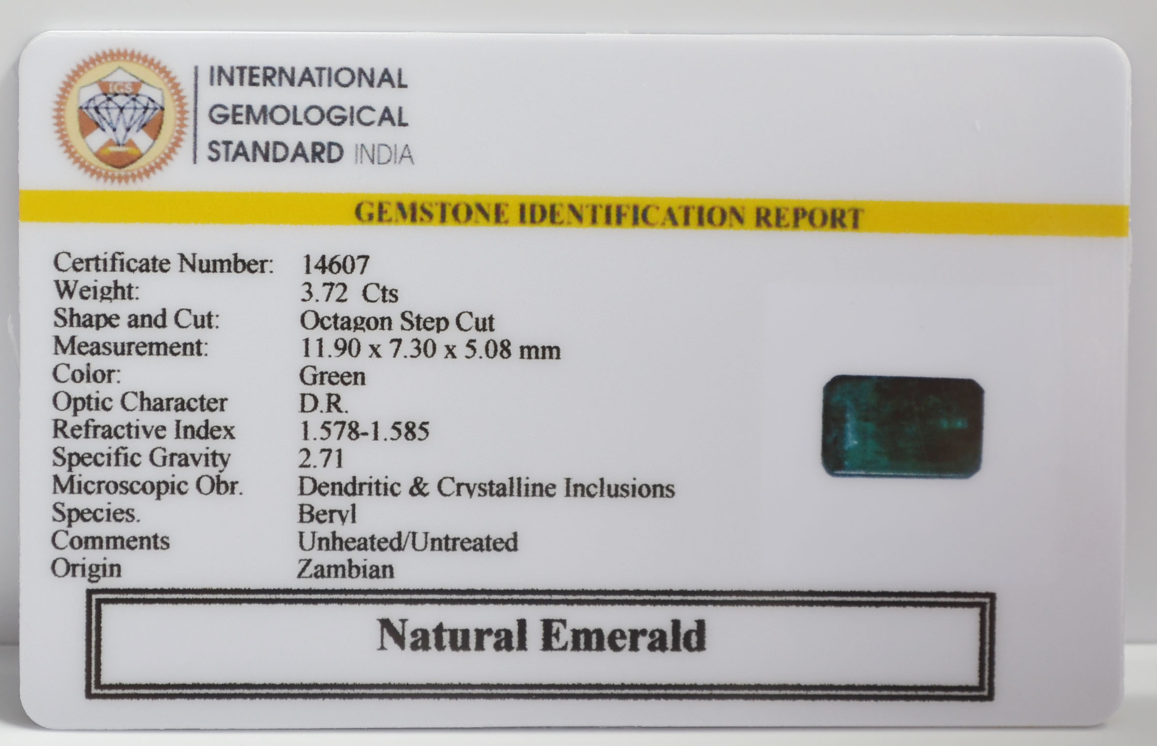 EMR23452K 2 EMERALD 3.72 Ct.