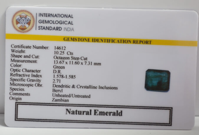 EMERALD 10.25 Ct.