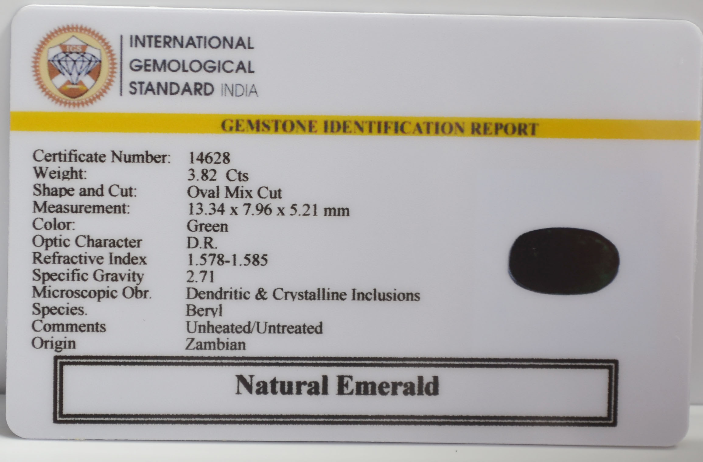 EMERALD 3.82 Ct. 3 EMR23469K 2 EMERALD 3.82 Ct.