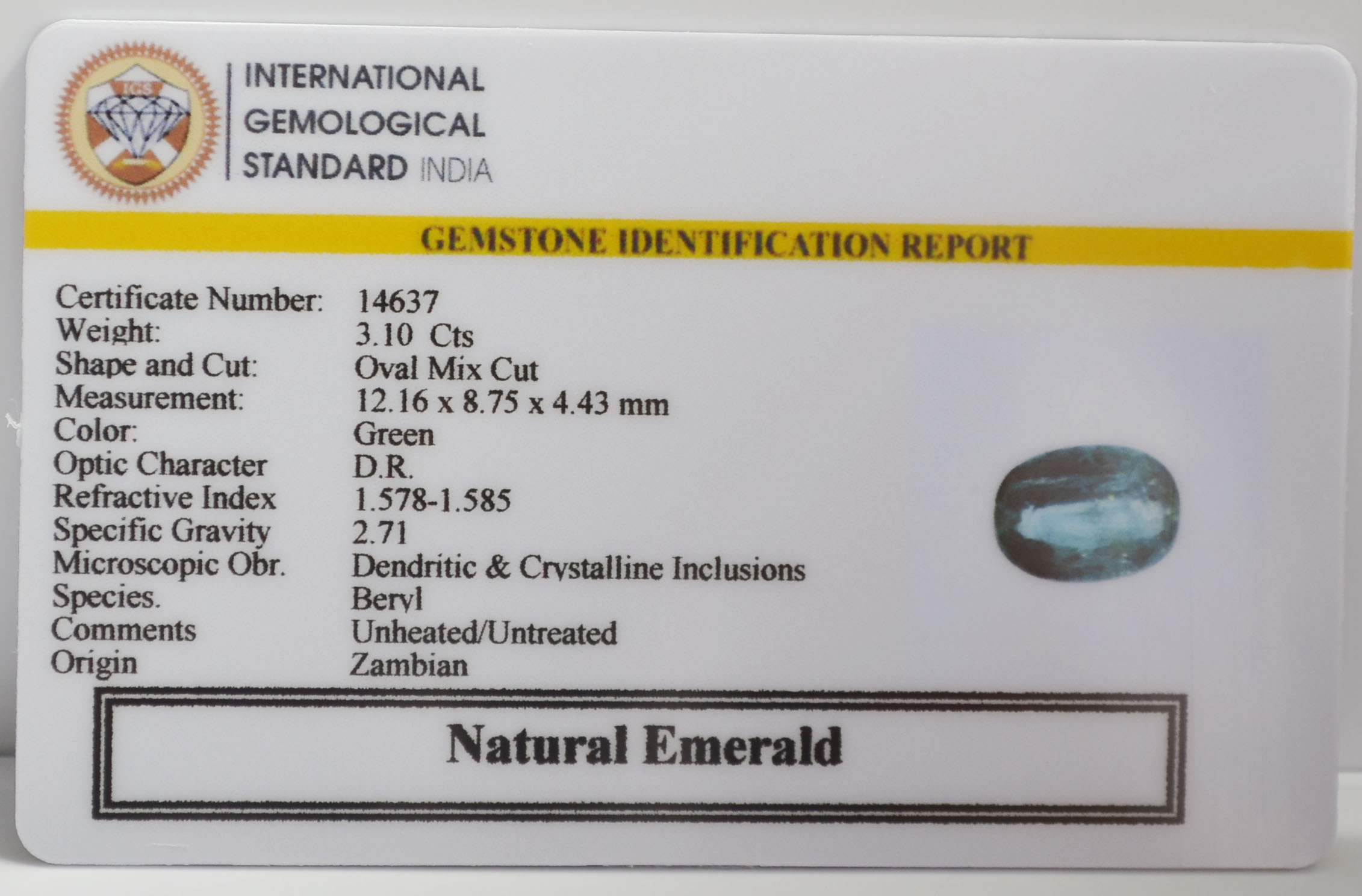 EMR23477K 2 EMERALD 3.1 Ct.