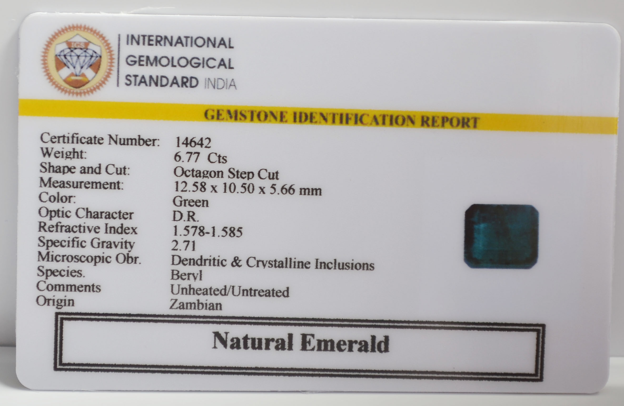 EMR23478K 2 EMERALD 6.77 Ct.