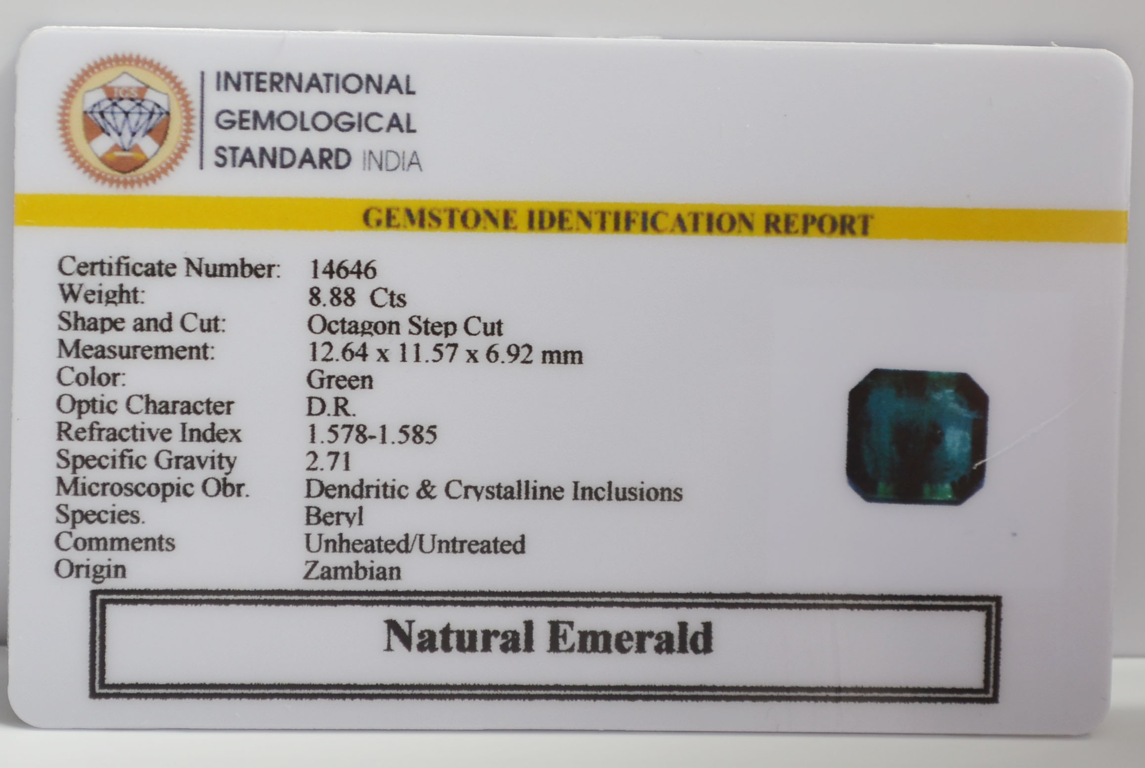 EMR23482K 2 EMERALD 8.88 Ct.