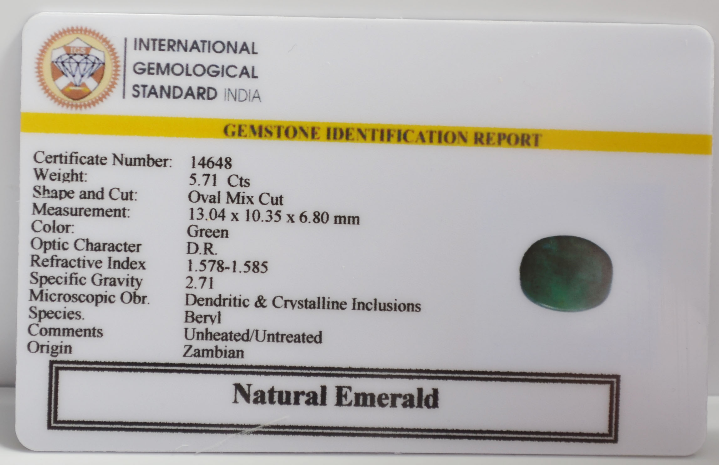EMR23484K 2 EMERALD 5.71 Ct.