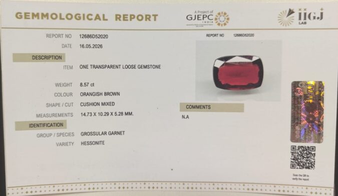 HESSONITE GOMED 8.57 Ct.