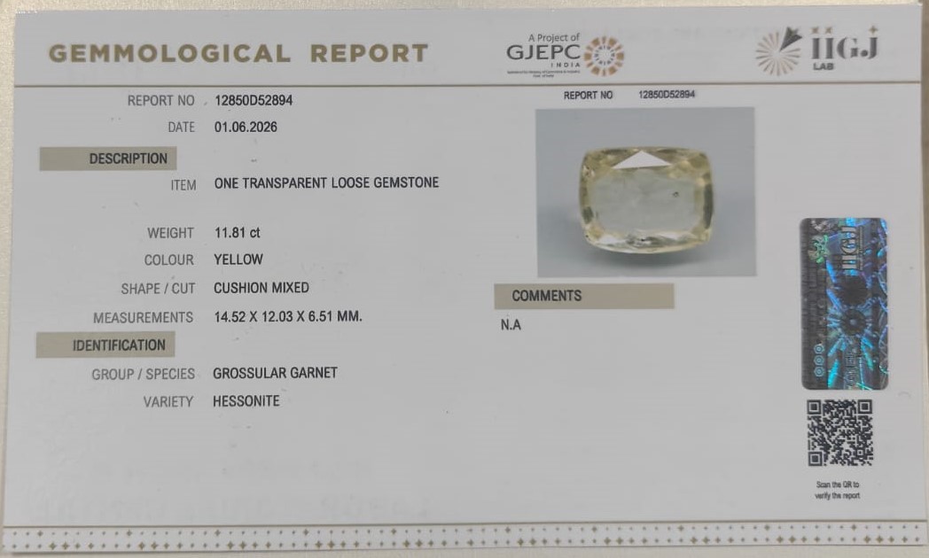 HESSONITE GOMED 11.81 Ct. 3 GMD8028K 2 HESSONITE GOMED 11.81 Ct.