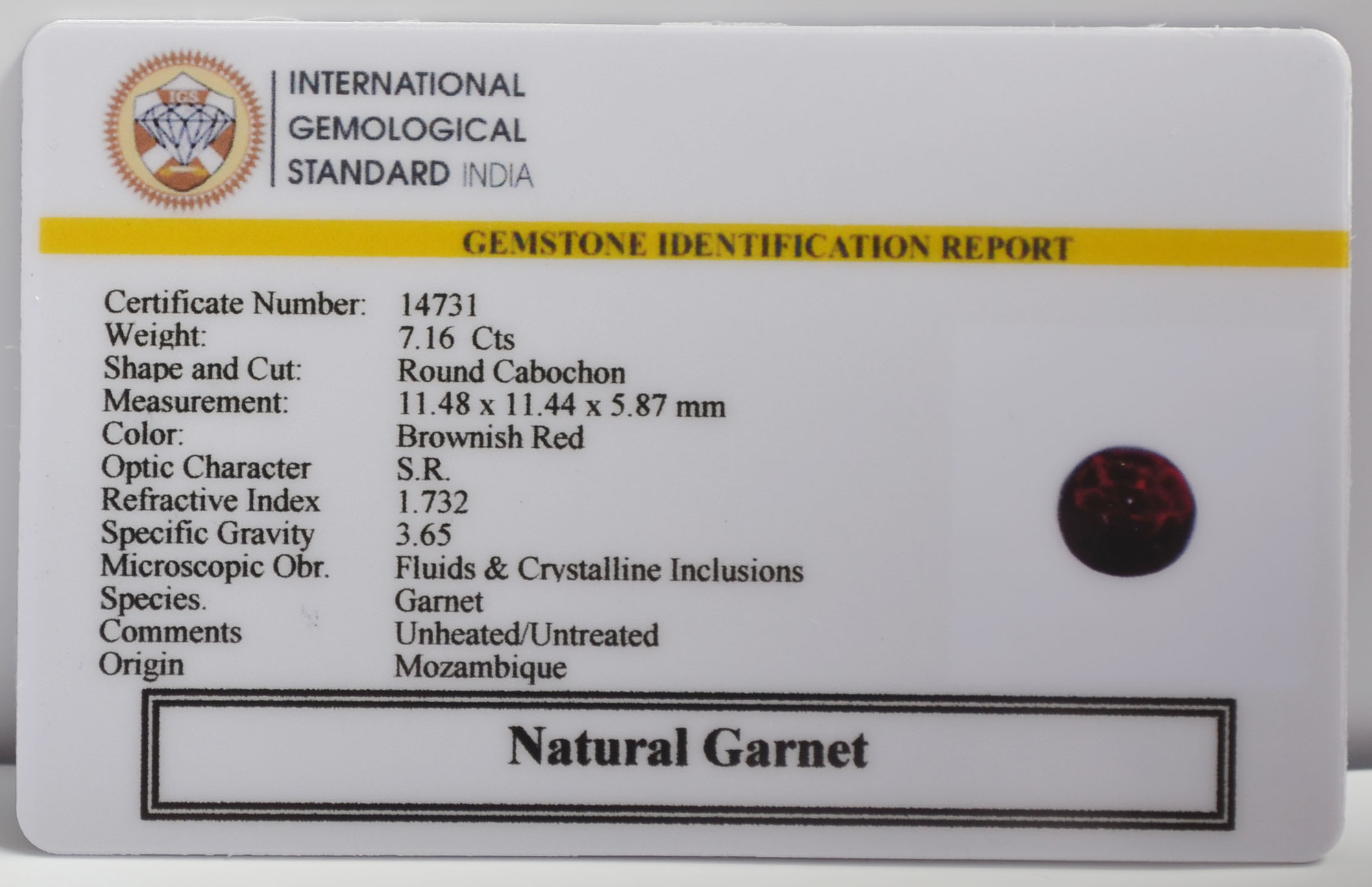 GRN10G 2 GARNET 7.16 Ct.
