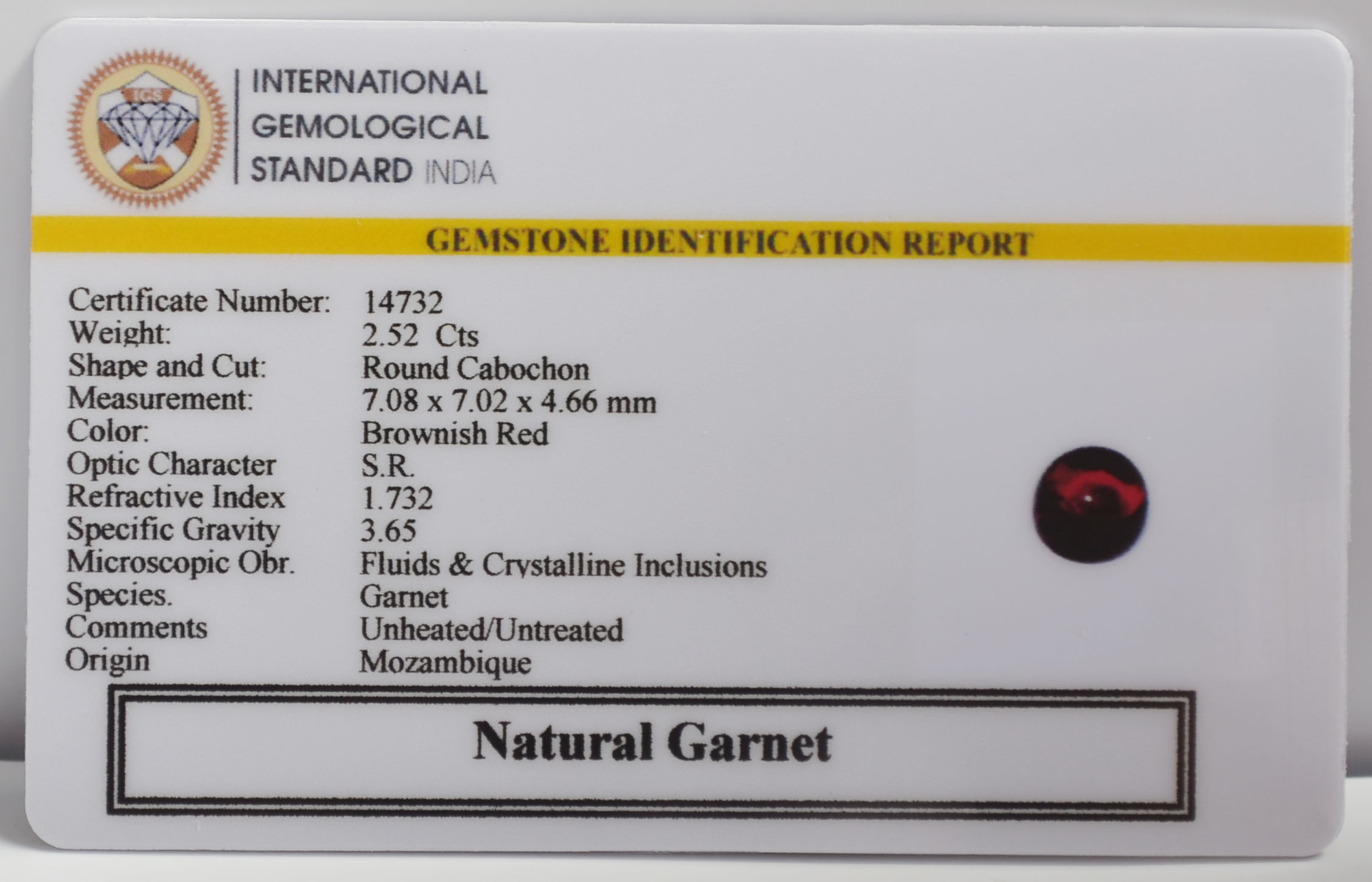 GRN11G 2 GARNET 2.52 Ct.
