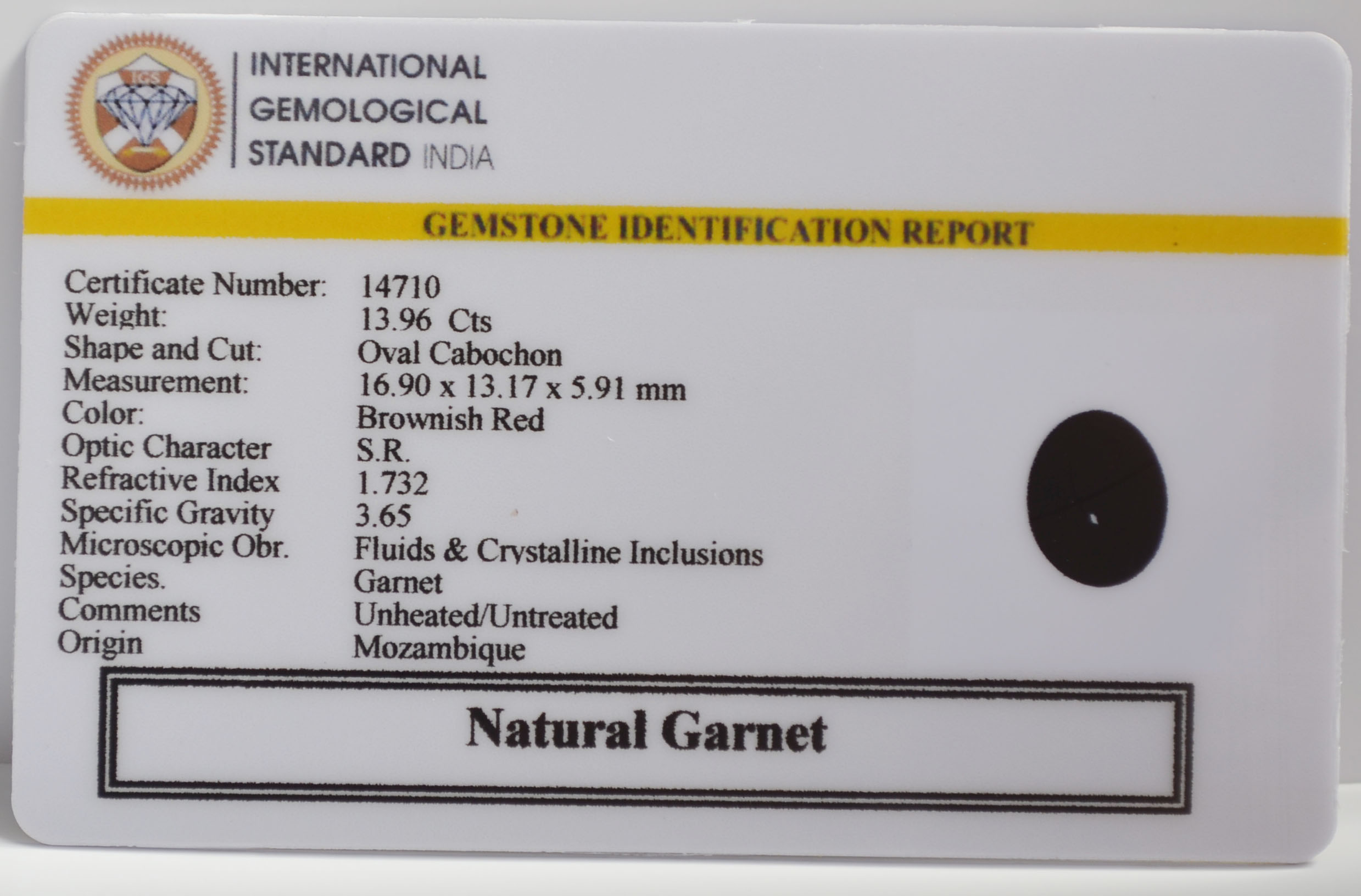 GARNET 13.96 Ct. 3 GRN17K 2 GARNET 13.96 Ct.