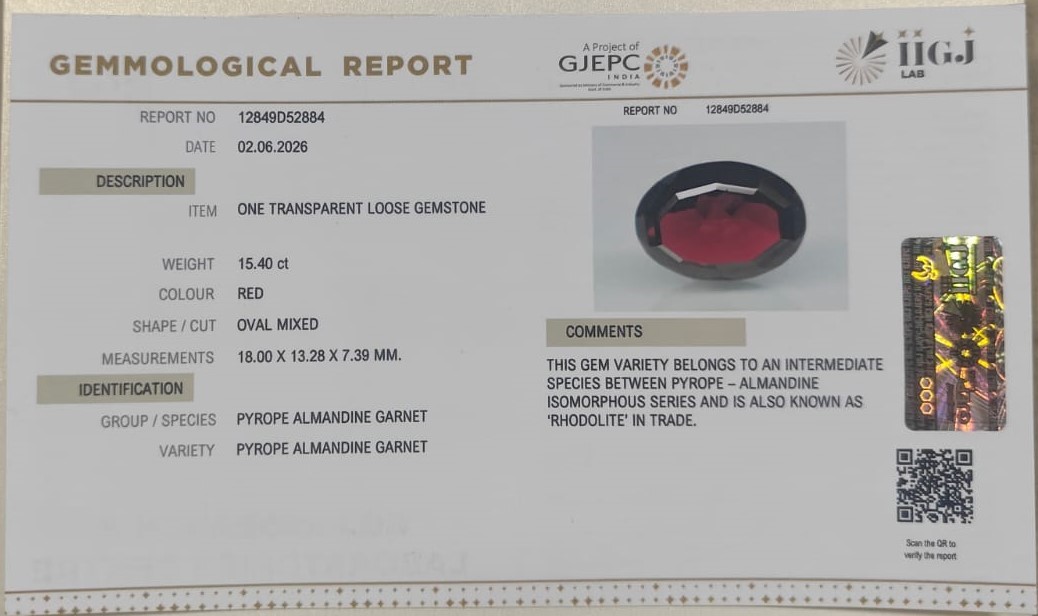 GRN1K 2 GARNET 15.4 Ct.