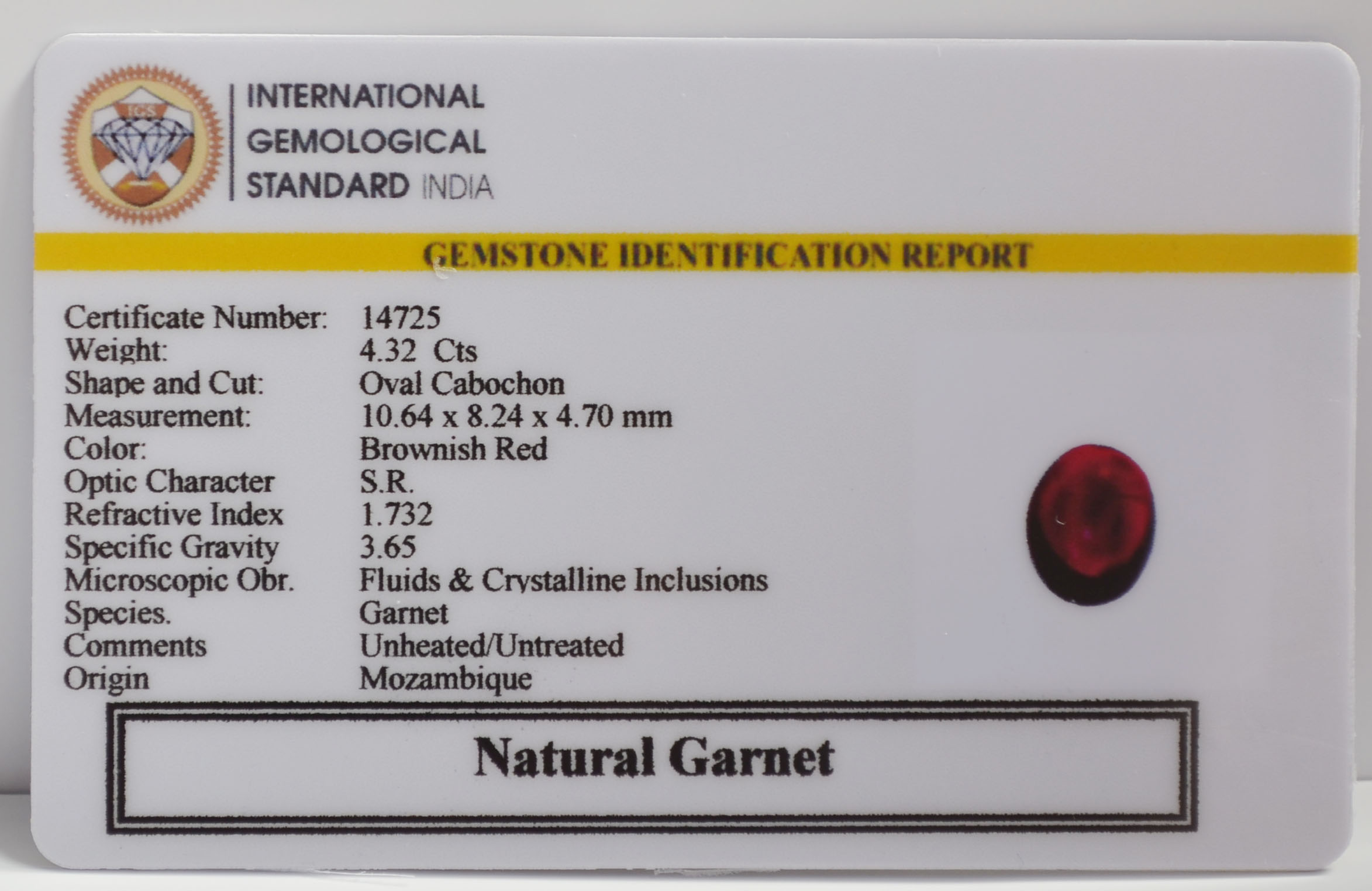 GRN27K 2 GARNET 4.32 Ct.